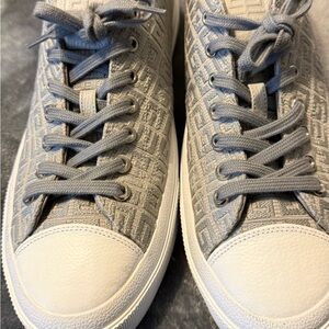 Givenchy Textured Gray and White Sneakers